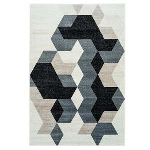 La Dole Rugs® Sultan Geometric Rectangular Rug - 5-ft x 8-ft - Black