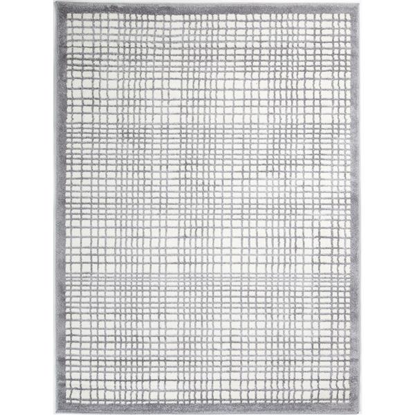 La Dole Rugs®  Geometric Square Area Rug - 5-ft 2-in x 7-ft 3-in - Grey