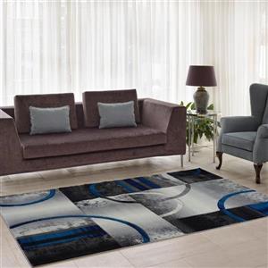 La Dole Rugs® European Adonis Geometric Rug - 2' x 3' 3" - Grey/Black