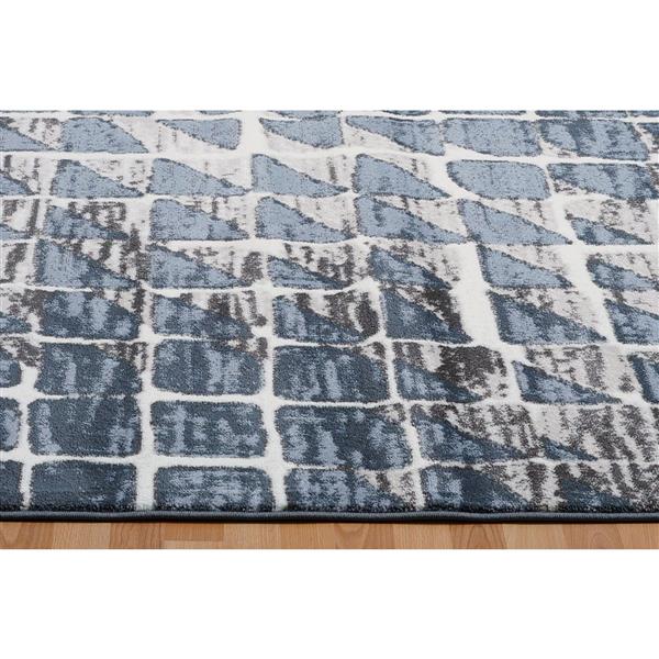 La Dole Rugs®  Geometric Contemporary Rectangular Rug - 4-ft x 6-ft - Cream