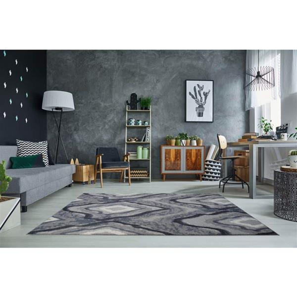 La Dole Rugs®  Etobicoke Turkish Rectangular Rug - 7-ft x 10-ft - Grey