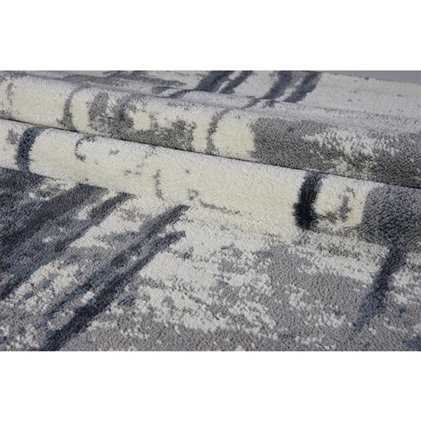 La Dole Rugs® Niagara Turkish Rectangular Area Rug 4' x 6' Grey