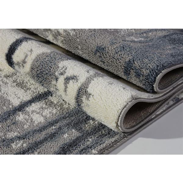 La Dole Rugs® Niagara Turkish Rectangular Area Rug 4' x 6' Grey