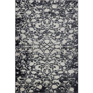 La Dole Rugs®  Hamilton Turkish Rectangular Rug - 4-ft x 6-ft - Grey/Ivory