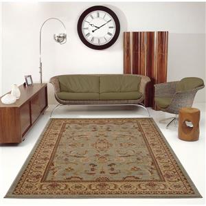 La Dole Rugs® Medallion Traditional Area Rug - 4-ft x 6-ft - Green/Cream