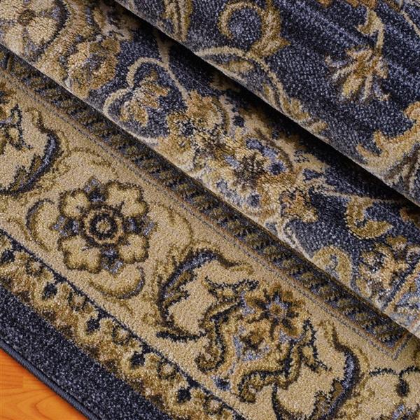 La Dole Rugs® Medallion Traditional Area Rug - 4-ft x 6-ft - Grey/Cream