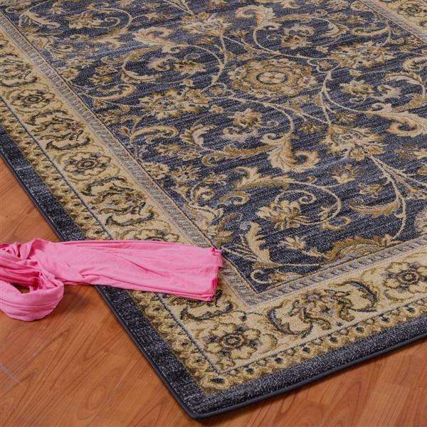 La Dole Rugs® Medallion Traditional Area Rug - 4-ft x 6-ft - Grey/Cream