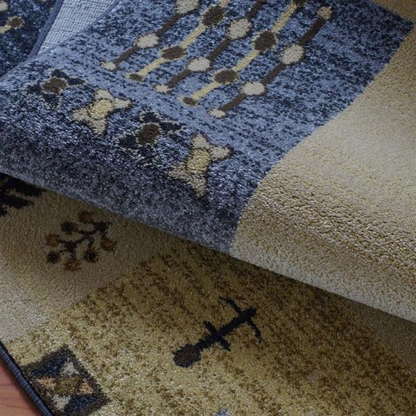 La Dole Rugs®  Guinea European Rectangular Area Rug - 4-ft x 6-ft - Grey/Cream