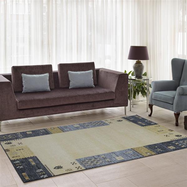 La Dole Rugs®  Guinea European Rectangular Area Rug - 4-ft x 6-ft - Grey/Cream