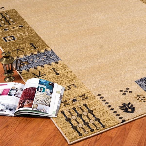 La Dole Rugs®  Guinea European Rectangular Area Rug - 4-ft x 6-ft - Cream