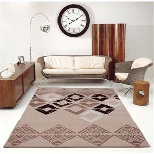 La Dole Rugs®  Diamond Geometric Innovative Area Rug - 4-ft x 6-ft - Caramel