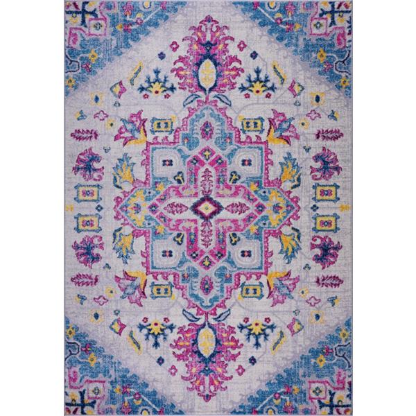 La Dole Rugs® Shareen Area Rug - 6.4-ft x 9.4-ft - Polypropylene - Blue/Multi