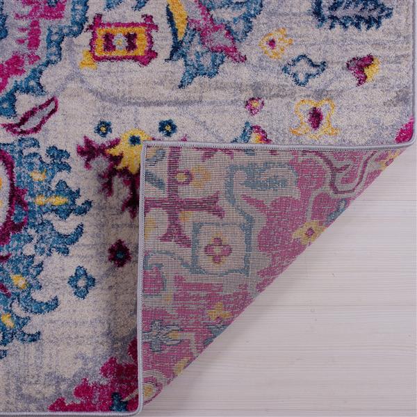 La Dole Rugs® Shareen Area Rug - 6.4-ft x 9.4-ft - Polypropylene - Pink/Multi