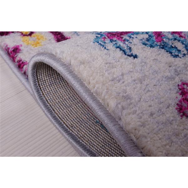 La Dole Rugs® Shareen Area Rug - 6.4-ft x 9.4-ft - Polypropylene - Pink/Multi