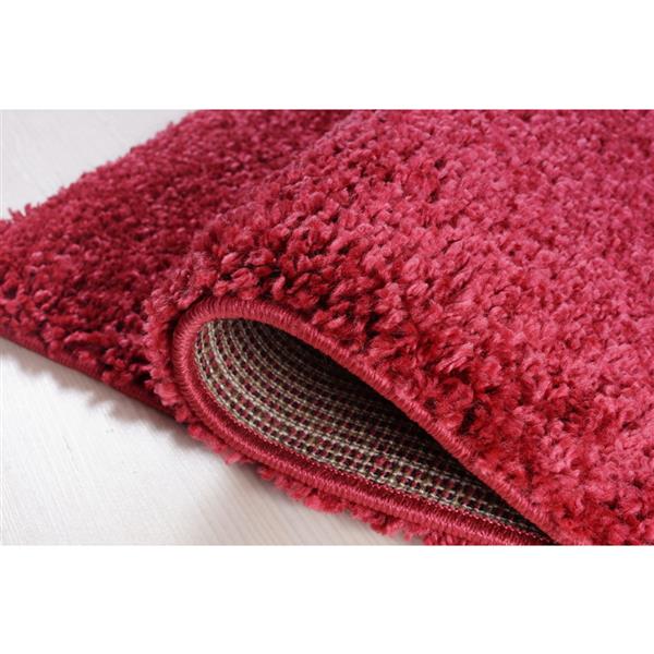 Tapis Meknes, 6,4 pi x 9,4 pi, polypropylène, rose/rouge