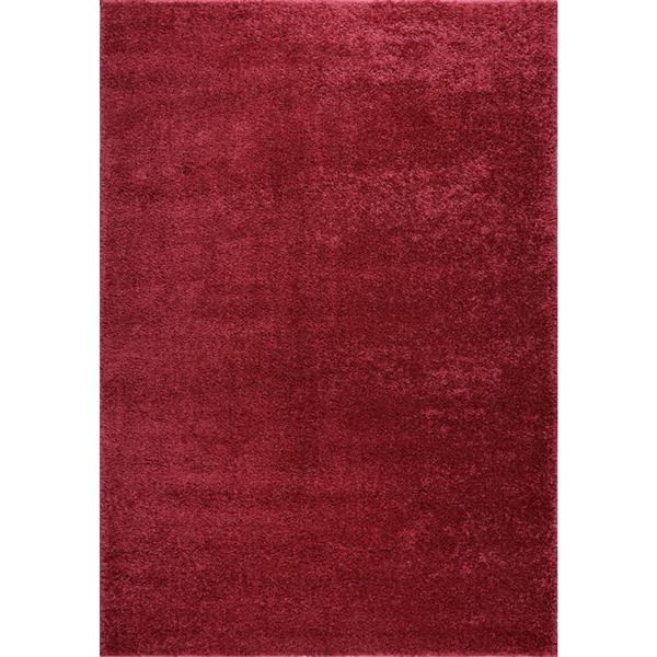 Tapis Meknes, 6,4 pi x 9,4 pi, polypropylène, rose/rouge