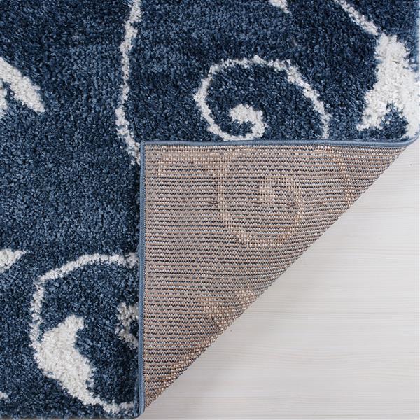 La Dole Rugs® Rabat Area Rug - 3.9-ft x 5.6-ft - Polypropylene - Blue/White