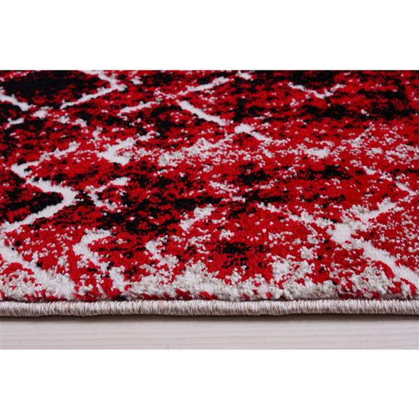 La Dole Rugs® Verona Area Rug - 6.4-ft x 9.4-ft - Polypropylene - Red/Black