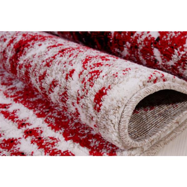 La Dole Rugs® Verona Area Rug - 6.4-ft x 9.4-ft - Polypropylene - Red/Black