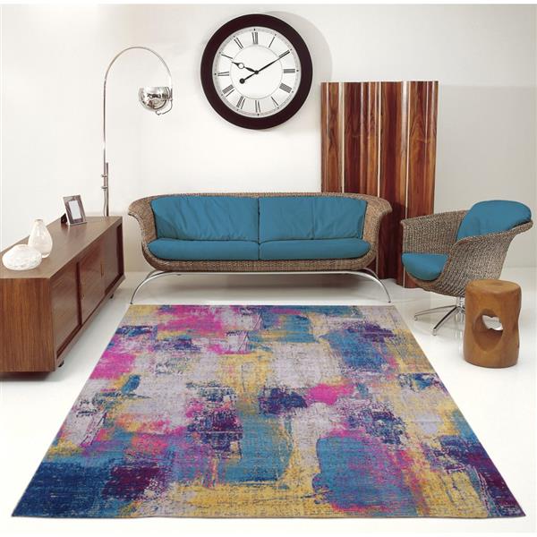 La Dole Rugs® Yorkson Area Rug - 6.4-ft x 9.4-ft - Polypropylene - Multicolour