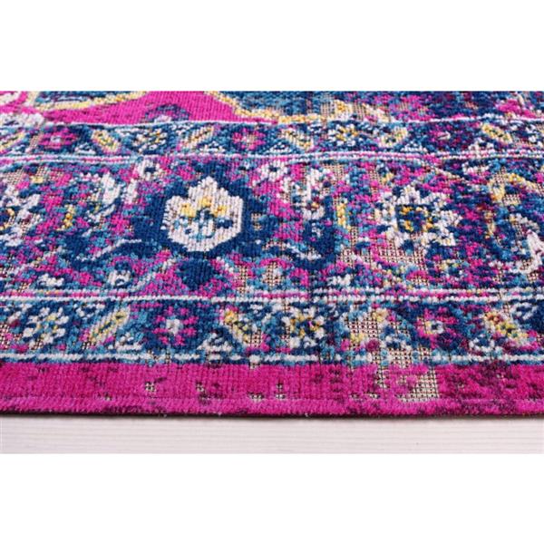 La Dole Rugs®  Beverly Area Rug - 5.3-ft x 7.5-ft - Polypropylene - Pink/Purple