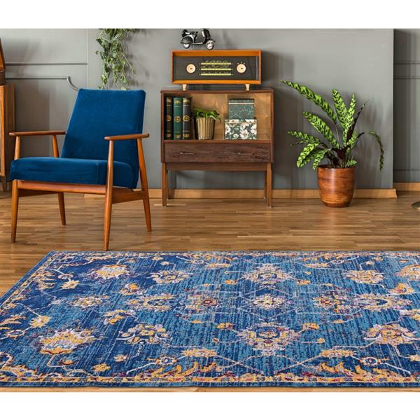 La Dole Rugs® Tremont Area Rug - 6.4-ft x 9.4-ft - Polypropylene - Blue