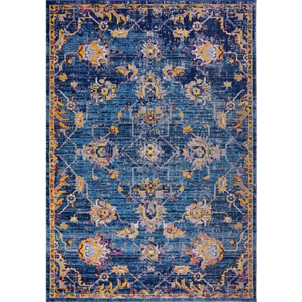 La Dole Rugs® Tremont Area Rug - 6.4-ft x 9.4-ft - Polypropylene - Blue