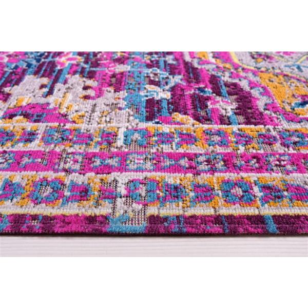 La Dole Rugs®  Elson Area Rug - 7.8-ft x 10.4-ft - Polypropylene - Purple/Pink