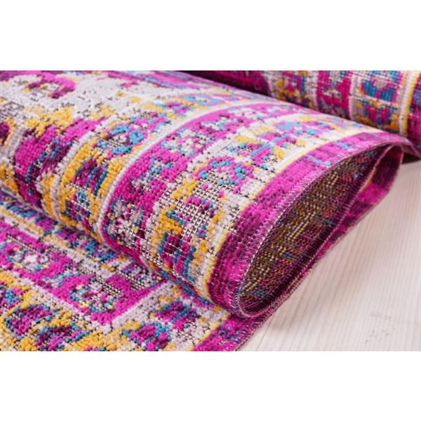 La Dole Rugs®  Elson Area Rug - 7.8-ft x 10.4-ft - Polypropylene - Purple/Pink