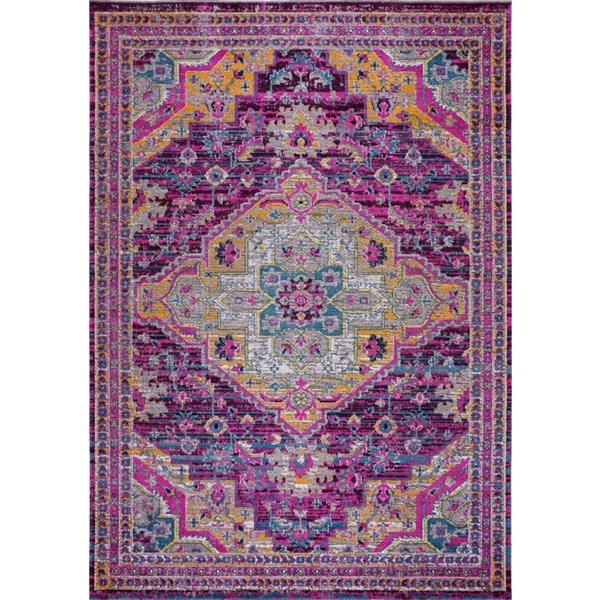 La Dole Rugs®  Elson Area Rug - 7.8-ft x 10.4-ft - Polypropylene - Purple/Pink