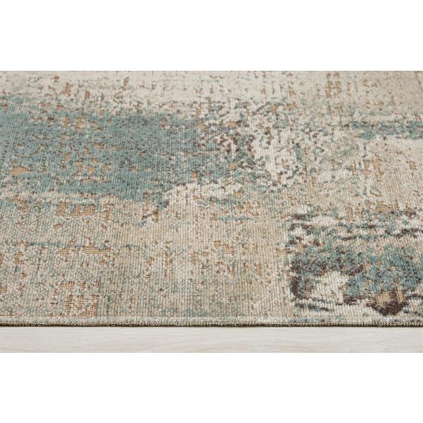 La Dole Rugs® Yorkson Area Rug - 5.3-ft x 7.5-ft - Polypropylene - Beige/Blue