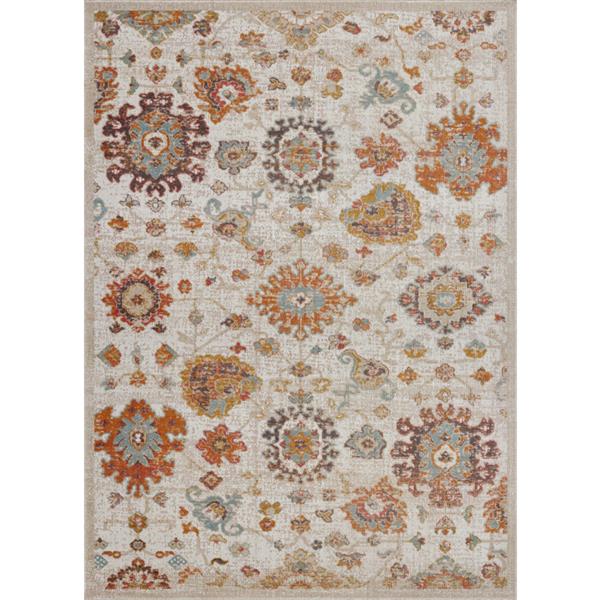 La Dole Rugs® Venice Ornemental Rug - 6.4-ft x 9.4-ft - Polypropylene - Cream