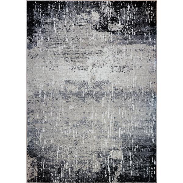 La Dole Rugs® Wasaga Abstract Rug - 5.3-ft x 7.5-ft - Polypropylene - Gray