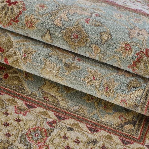 La Dole Rugs® Traditionnal Rug - 5.3-ft x 7.5-ft - Polypropylene - Green/Cream