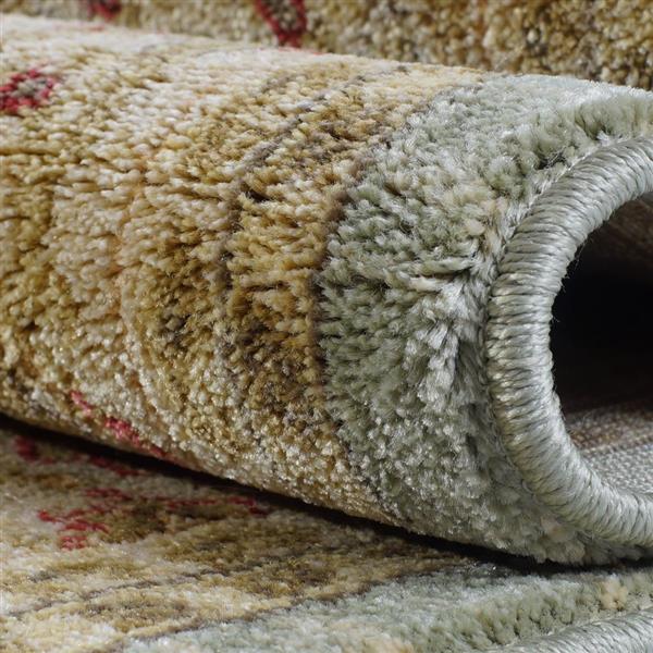 La Dole Rugs® Traditionnal Rug - 5.3-ft x 7.5-ft - Polypropylene - Green/Cream