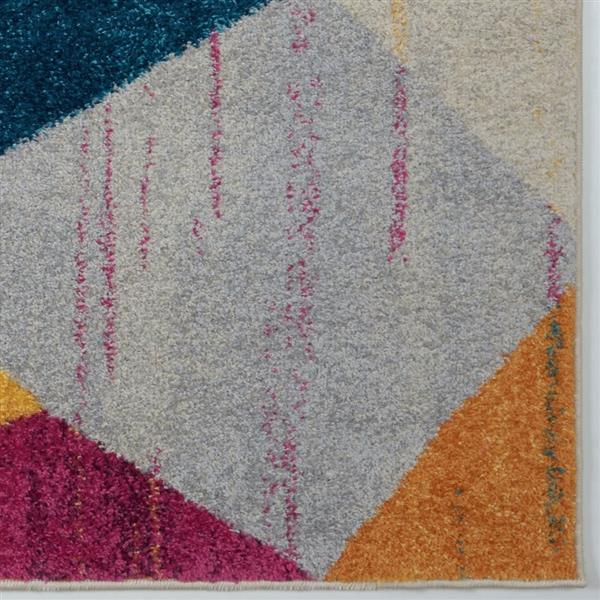 La Dole Rugs®  Geometric Rug - 7.8-ft x 10.4-ft - Polypropylene - Yellow/Blue