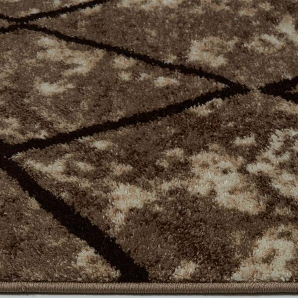 La Dole Rugs®  Geometric Rug - 7.8-ft x 10.4-ft - Polypropylene - Dark Beige