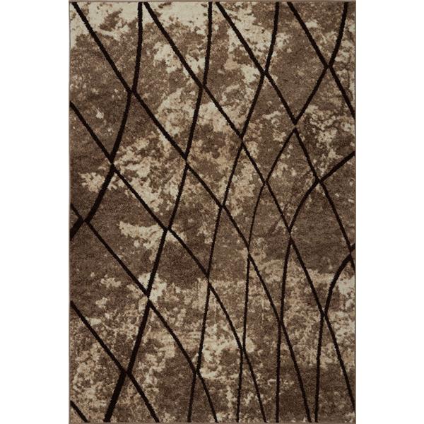 La Dole Rugs®  Geometric Rug - 7.8-ft x 10.4-ft - Polypropylene - Dark Beige
