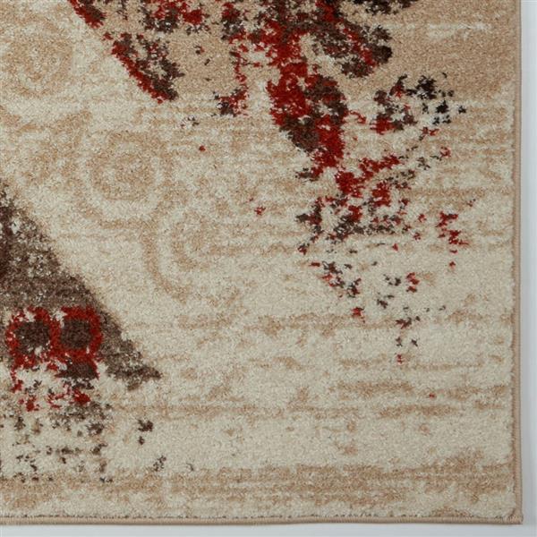 La Dole Rugs®  Abstract Rug - 6.4-ft x 9.4-ft - Polypropylene - Caramel/Orange
