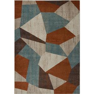 La Dole Rugs® Geometric Rug - 5.3' x 7.5' - Polypropylene - Multicolour