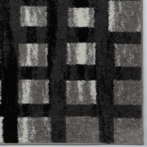 La Dole Rugs®  Geometric Area Rug - 6.4-ft x 9.4-ft - Polypropylene - Gray