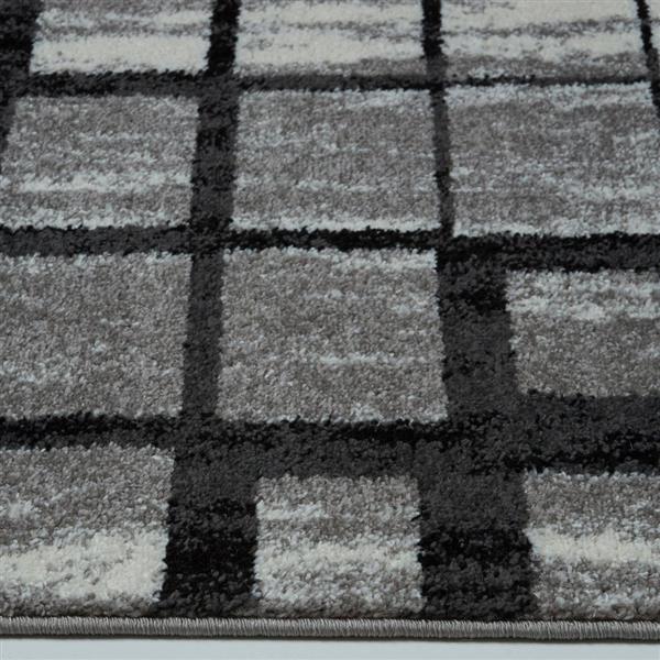 La Dole Rugs®  Geometric Area Rug - 6.4-ft x 9.4-ft - Polypropylene - Gray