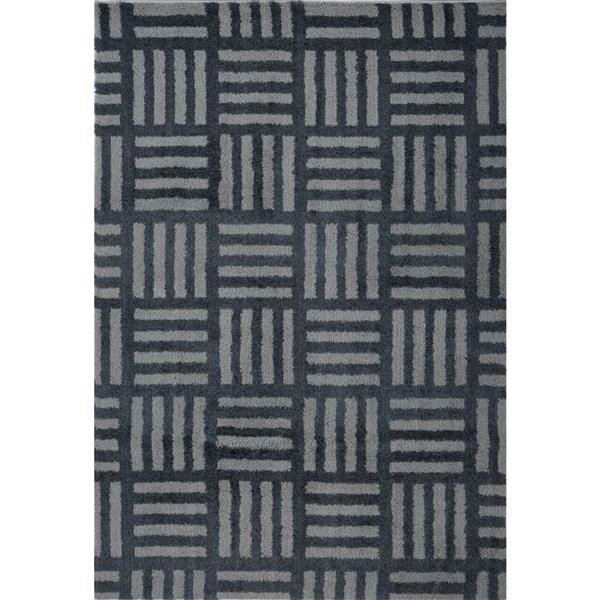 La Dole Rugs® Oknagon Abstract Area Rug - 6.4-ft x 9.4-ft - Microfibre - Gray