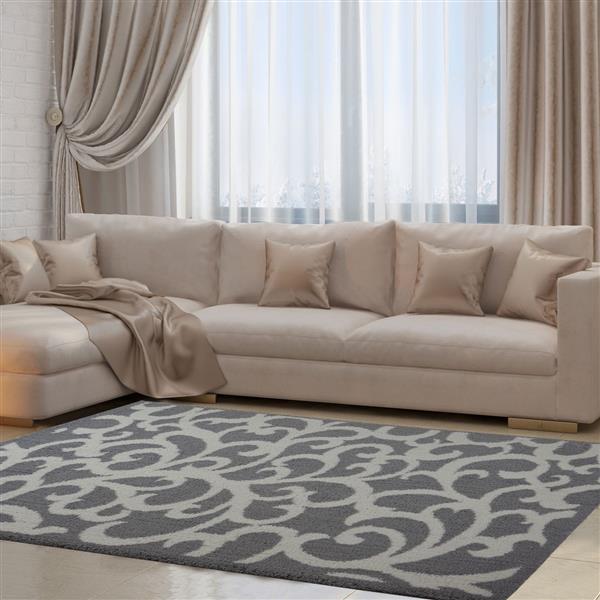 La Dole Rugs® Nanaimo Abstract Area Rug 3.9' x 5.6' Microfibre