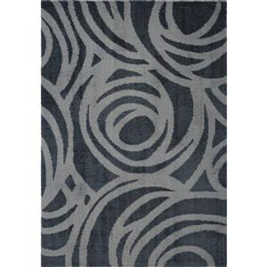 La Dole Rugs® Victoria Abstract Rug - 7.8' x 10.4' - Microfibre - Gray