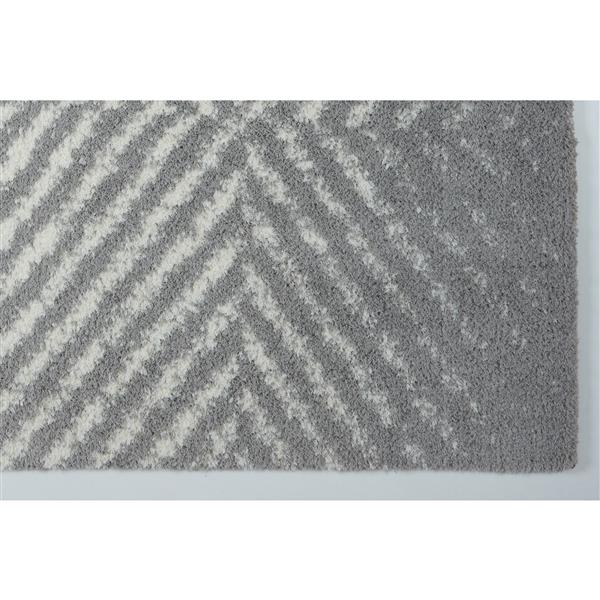 La Dole Rugs® Whistler Abstract Area Rug - 6.4-ft x 9.4-ft - Microfibre - Gray