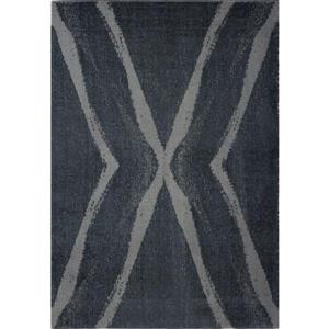 Tapis abstrait Vancouver, 7,8' x 10,4', microfibre, gris