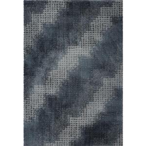 La Dole Rugs® Coquitlam Abstract Rug - 5.3' x 7.5' - Microfibre - Gray