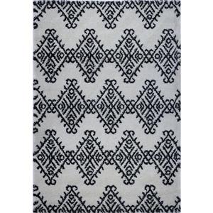 La Dole Rugs® Area Rug - 7.8' x 10.4' - Polypropylene - Ivory/Dark Gray