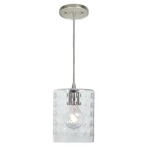 JVI Designs Grand Central 1-Light Pendant - 69.5-in - Satin Nickel